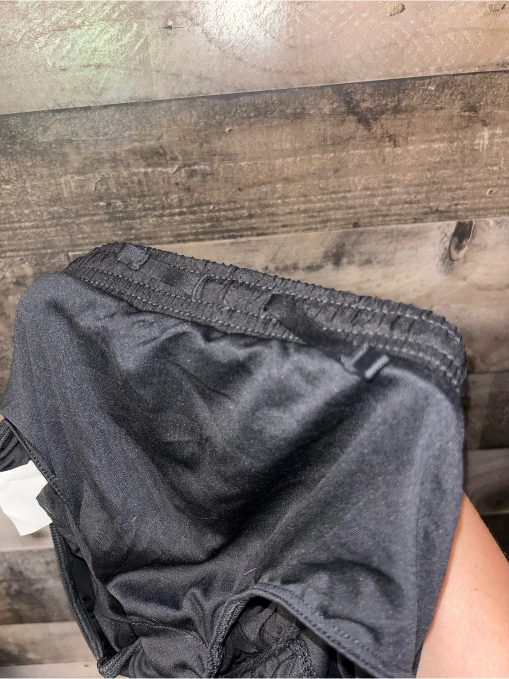 NWT Nike Black Girls Medium Plus size Athletic Shorts with White Swoosh